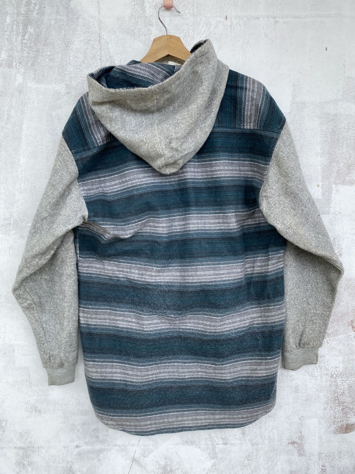 Japanese Brand AL Sports Hooded Flannel Sweat Sleeve Shirt Size US M / EU 48-50 / 2 - 3 Thumbnail