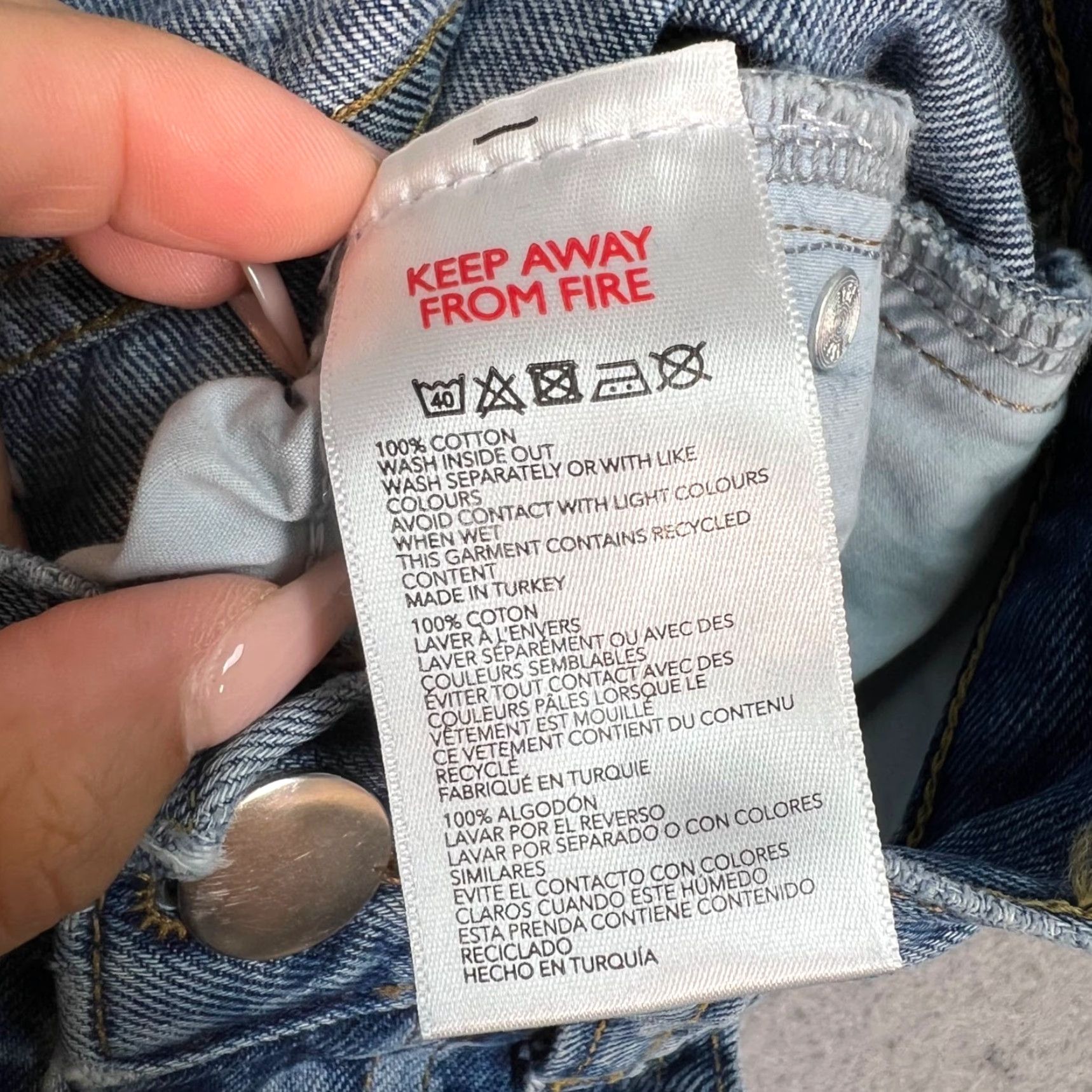 Vintage VINTAGE Iets Frans Women's High-Waisted Straight Leg Denim Jeans Size 26 Blue Cotton 80s 90s Fashion Size 26" / US 2 / IT 38 - 5 Thumbnail