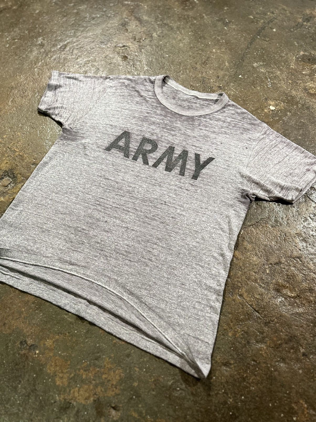 Other VINTAGE ARMY SHIRT L GRAY FADED 80s SINGLE STITCH MILITARY Size US XL / EU 56 / 4 - 3 Thumbnail