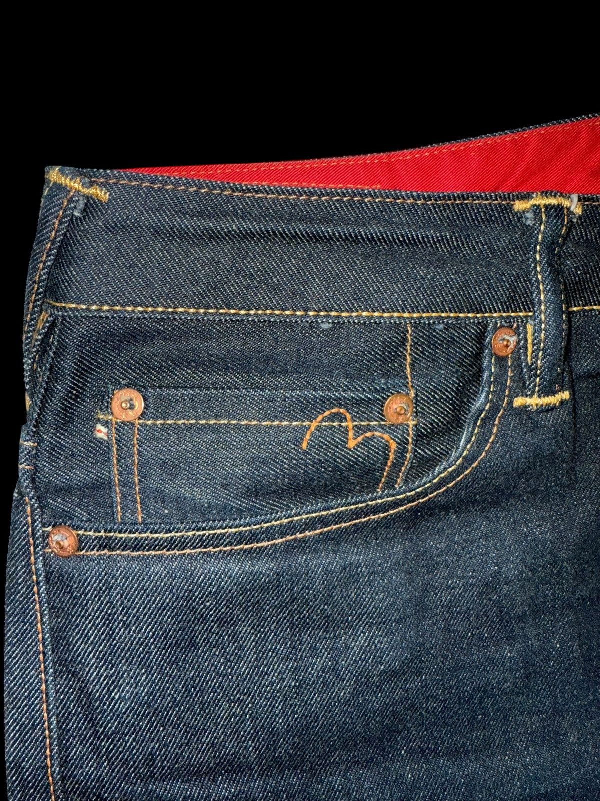 Evisu Crazy Evisu Straight Navy Selvedge Denim Jeans Multipocket Size US 34 / EU 50 - 15 Thumbnail