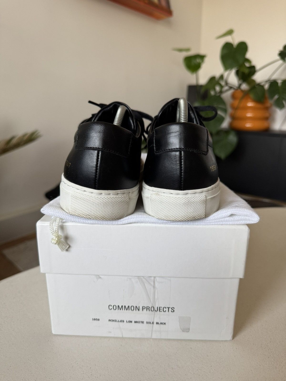 Common Projects Common Projects Achilles Low Black Luxury Leather Sneakers Size US 6.5 / EU 39-40 - 7 Thumbnail