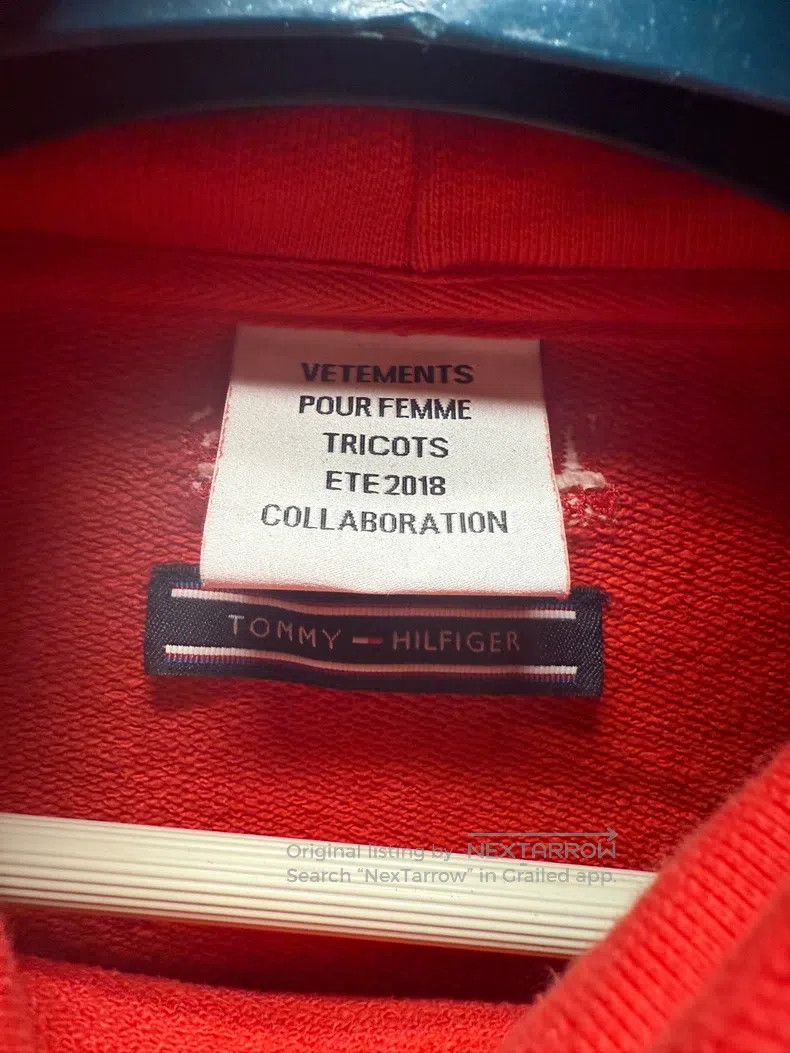 Vetements Vetements Red Two-Piece Hooded Sweatshirt Size US XS / EU 42 / 0 - 4 Thumbnail