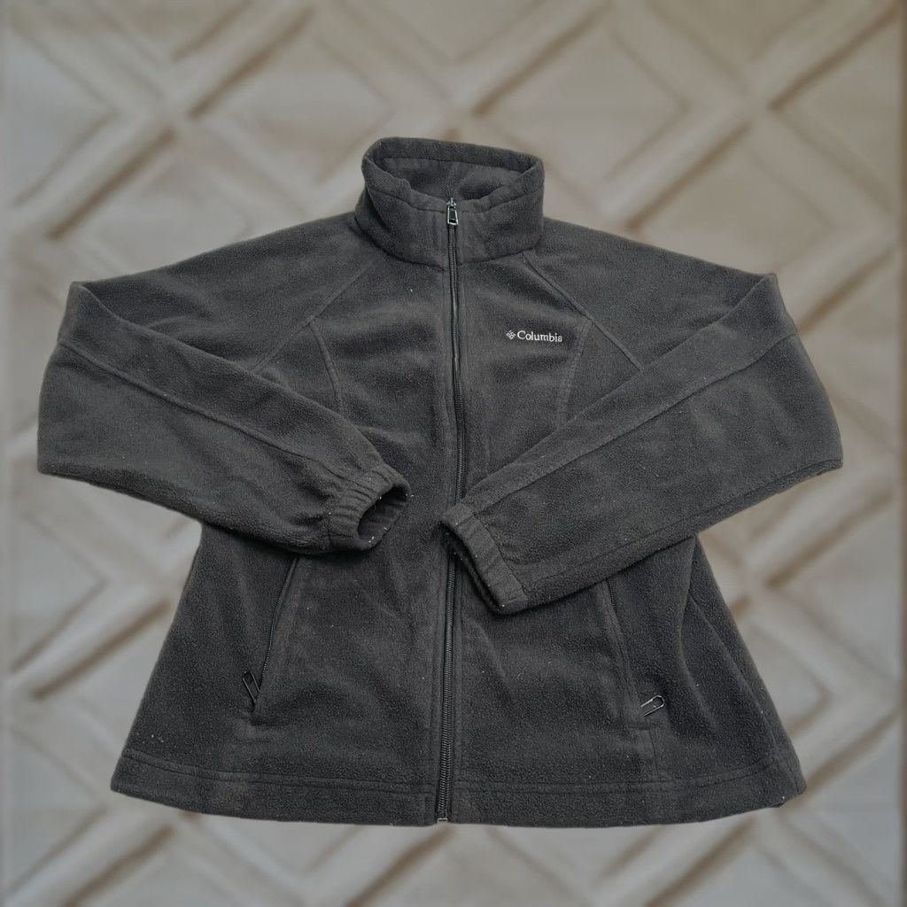 Vintage Columbia Benton Springs Fleece Jacket Womens PM Black Full Zip Outdoor Hiking Size M / US 6-8 / IT 42-44 - 1 Thumbnail