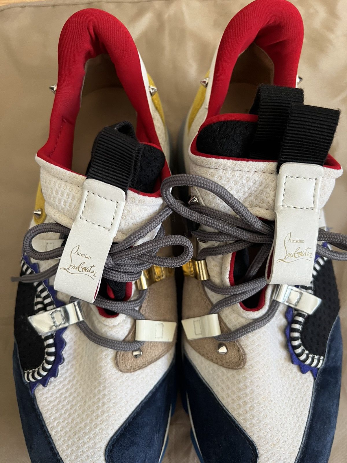 Christian Louboutin Christian Louboutin Red Runner 'Yellow Black Blue' size 42 Size US 9 / EU 42 - 3 Thumbnail
