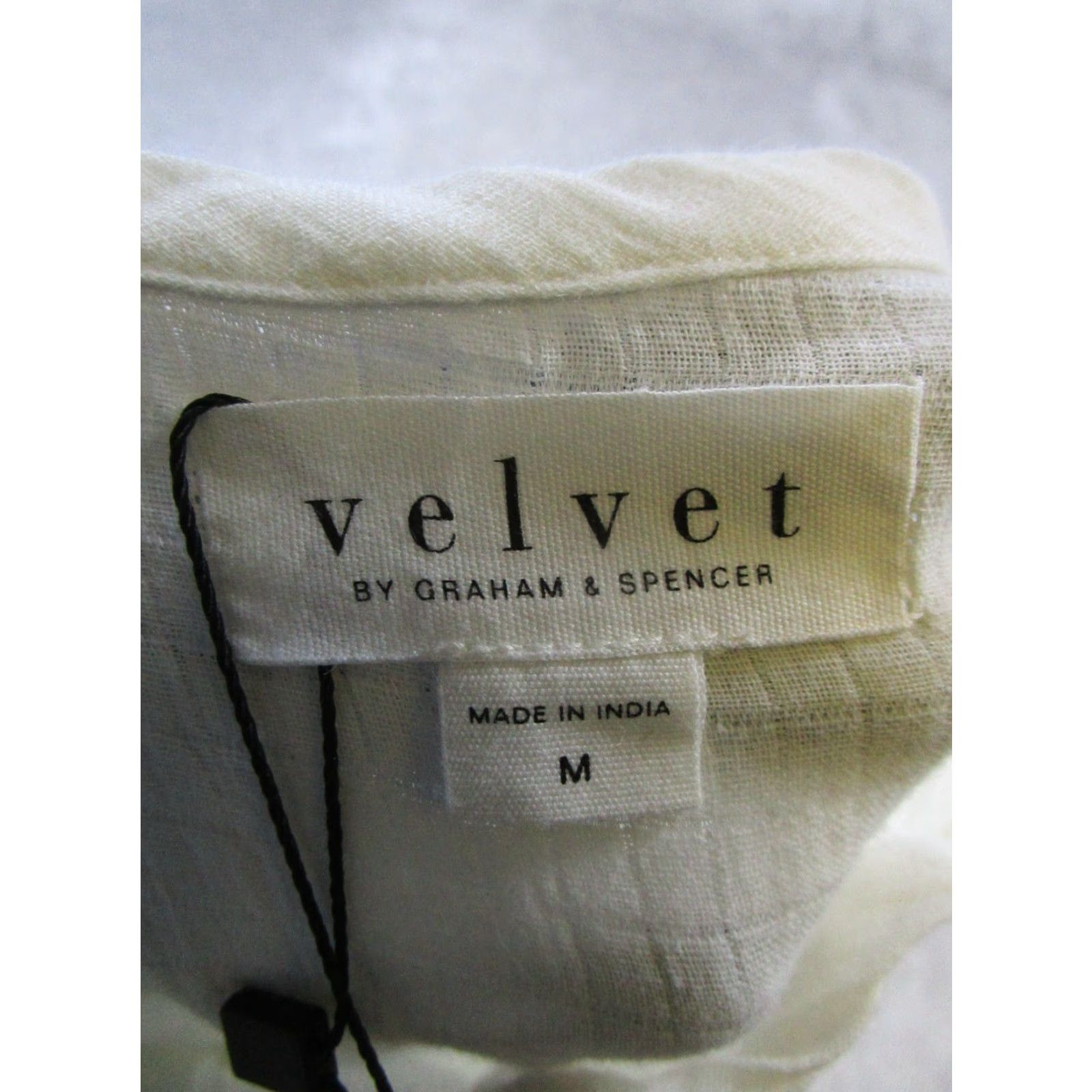Velvet VINTAGE Velvet Tunic Blouse Womens Medium Ivory Cotton Knit Long Sleeve Round Neck Size M / US 6-8 / IT 42-44 - 3 Thumbnail