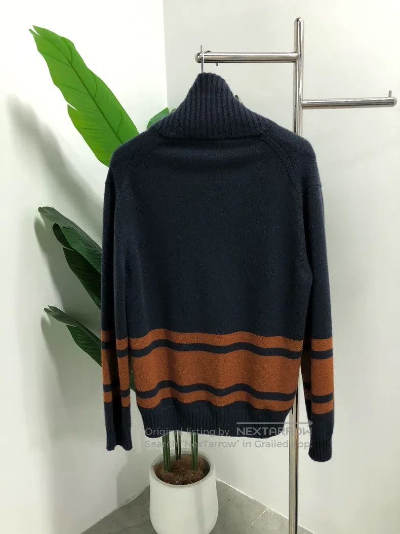 Loro Piana Loro Piana Marine Sunset Blue and Brown Striped Long Sleev Size US L / EU 52-54 / 3 - 2 Thumbnail
