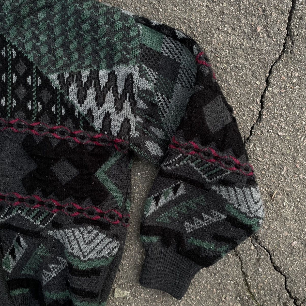 Vintage Vintage Knit Cardigan Size M Geometric Pattern Herringbone Size US M / EU 48-50 / 2 - 6 Thumbnail