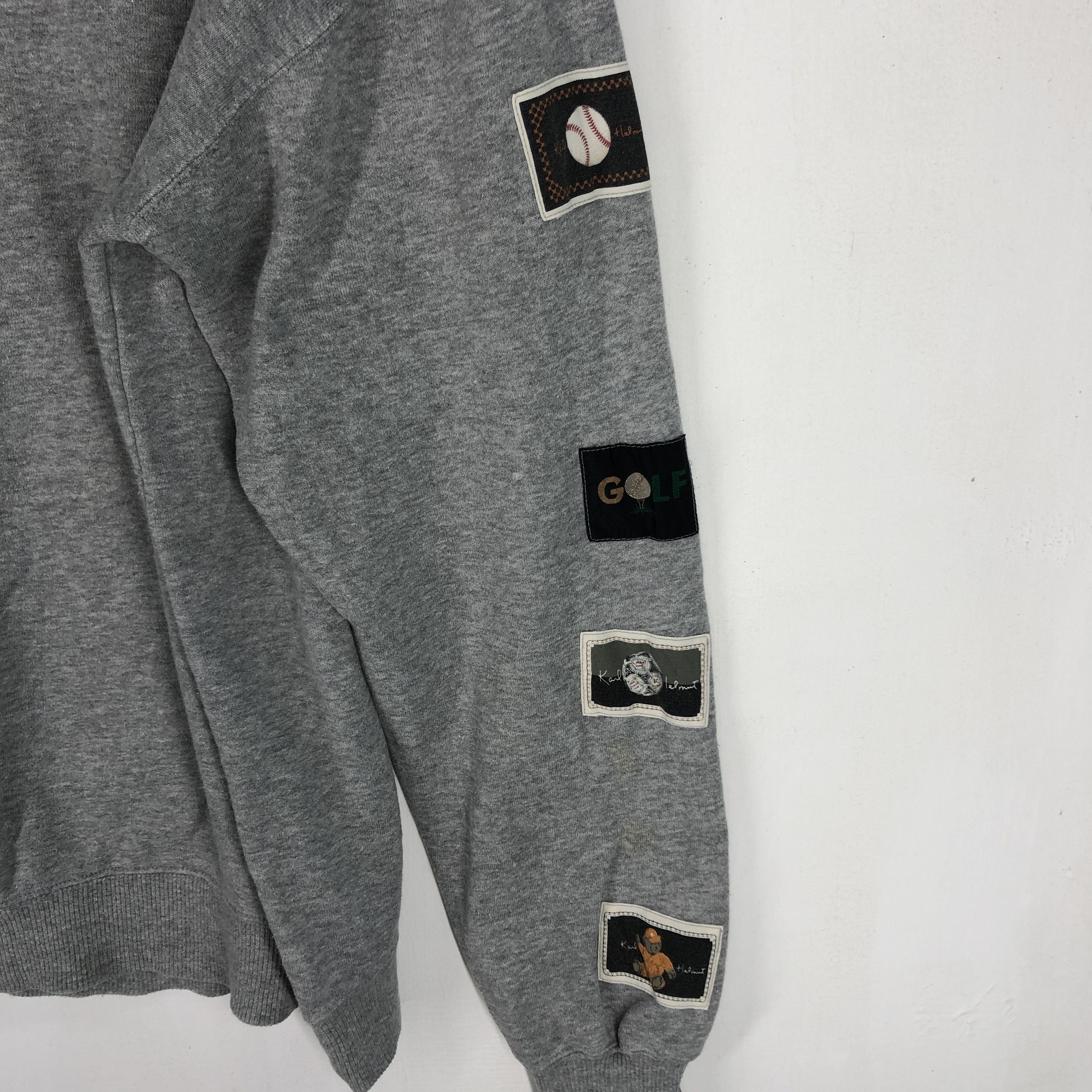 Karl Helmut KARL HELMUT SPORTS Patch Logo Crew Neck Sweatshirt #2589-92 Size US L / EU 52-54 / 3 - 3 Thumbnail