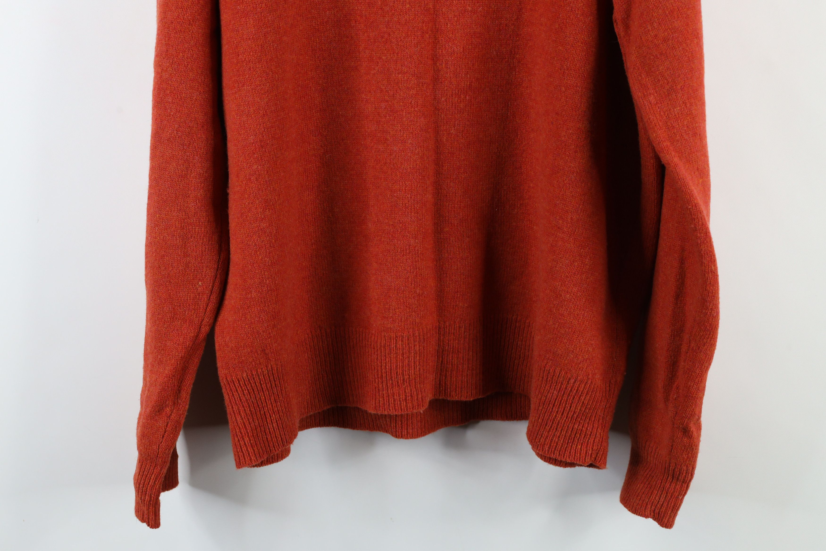 Ralph Lauren × Vintage Vintage 90s Ralph Lauren Lambswool V-Neck Sweater Orange Size US L / EU 52-54 / 3 - 10 Thumbnail