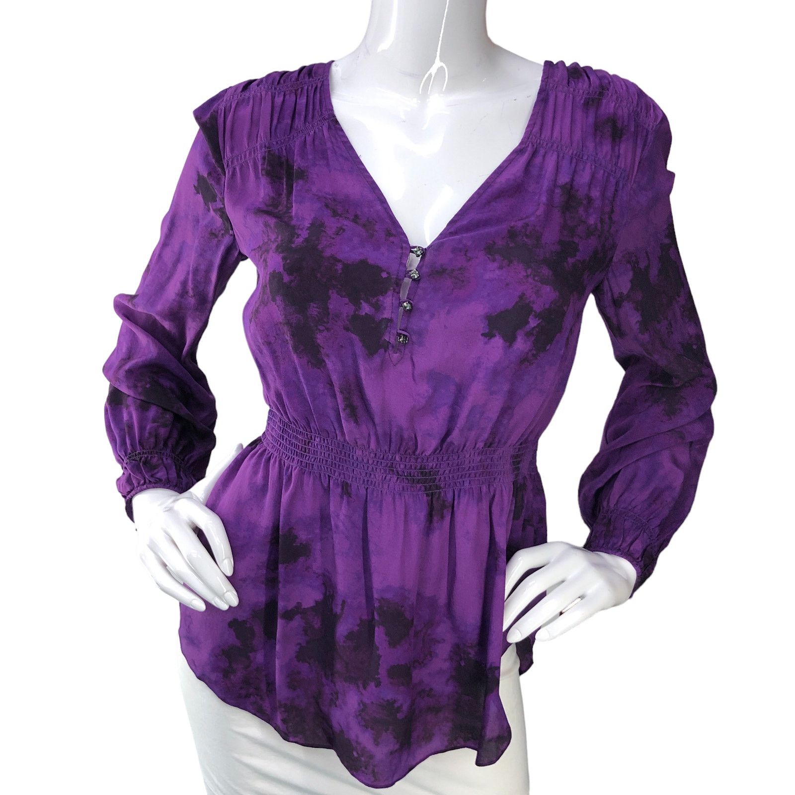 Rebecca Taylor Rebecca Taylor Size 6 Blouse Silk V Neck Balloon Sleeve Size M / US 6-8 / IT 42-44 - 11 Thumbnail