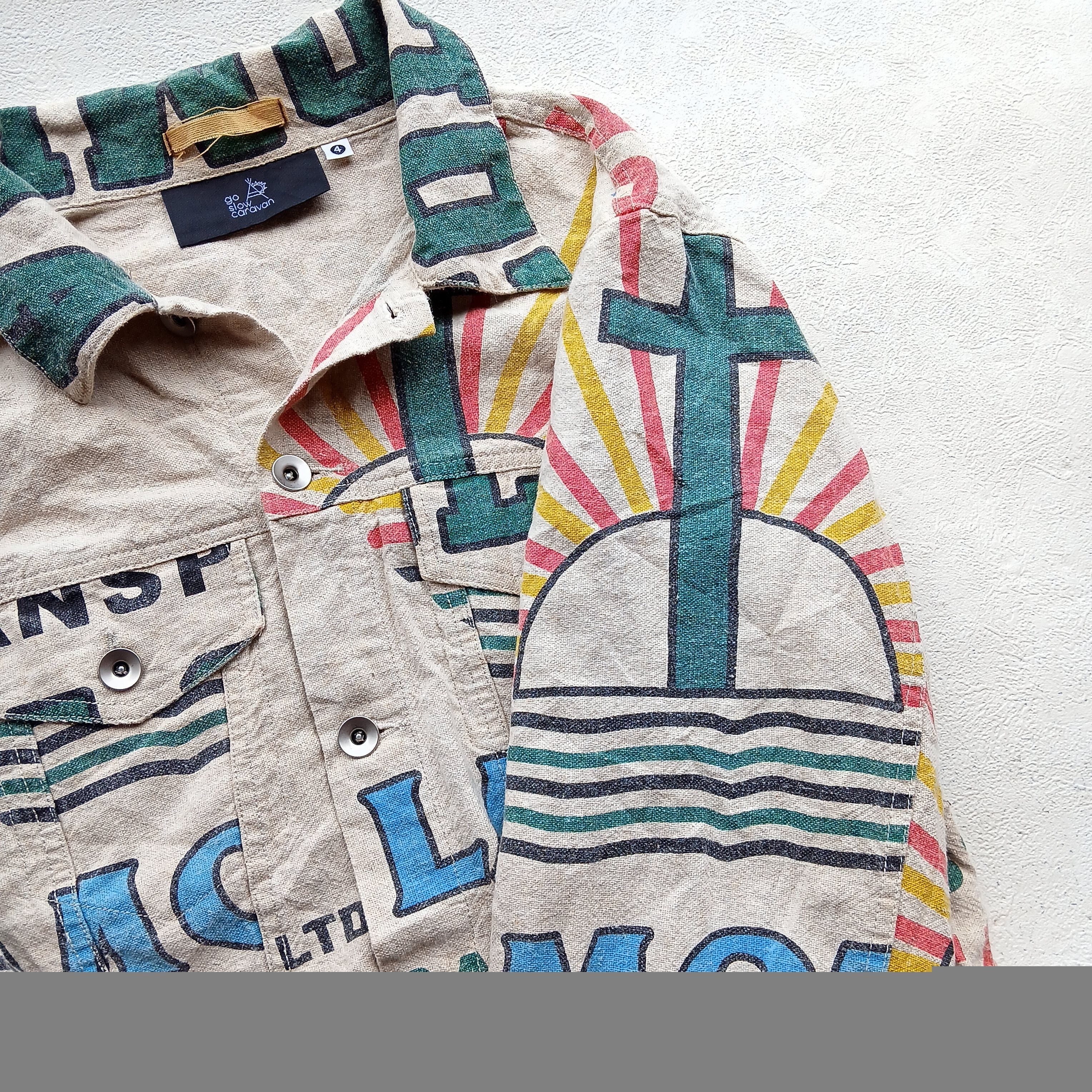 Japanese Brand × go slow caravan GO SLOW CARAVAN OVERPRINT ART JESUS DENIM JACKET Size L / US 10 / IT 46 - 7 Thumbnail