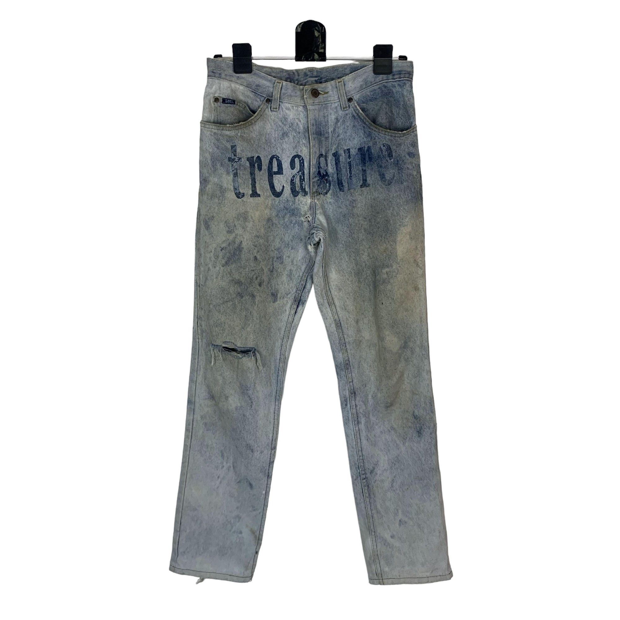 Lee Vintage Lee Treasure Straight Cut Distressed Jeans Size US 32 / EU 48 - 1 Thumbnail