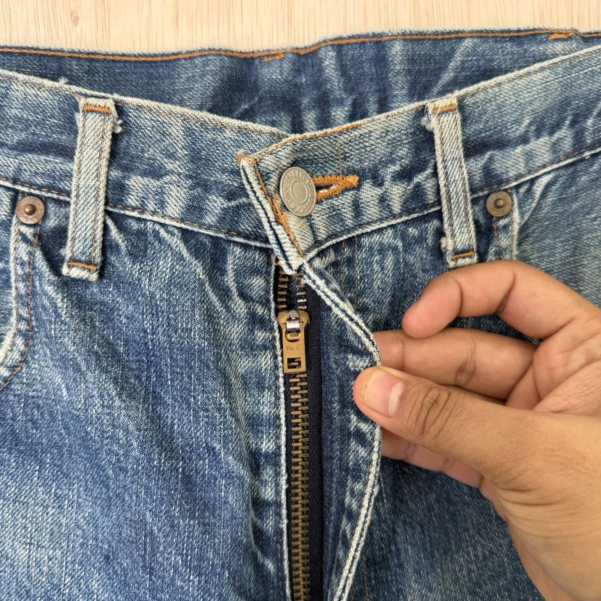 Levi's Vintage Levis Selvedge Big E jeans 502XX Japan Size US 33 - 12 Thumbnail