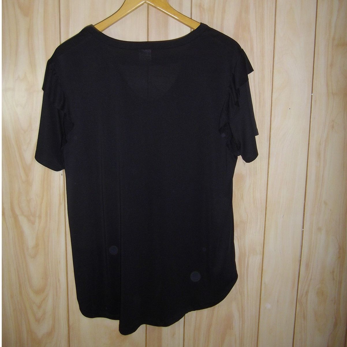 Other Terra & Sky Round Neck Short Ruffled Sleeve Blouse 14W Size XL / US 12-14 / IT 48-50 - 2 Thumbnail