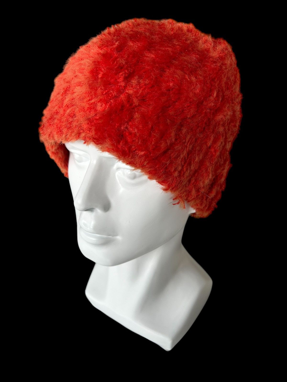 14th Addiction × Hysteric Glamour × Japanese Brand Punk Bondage Style Orange Mohair Beanie Hats Size ONE SIZE - 3 Thumbnail