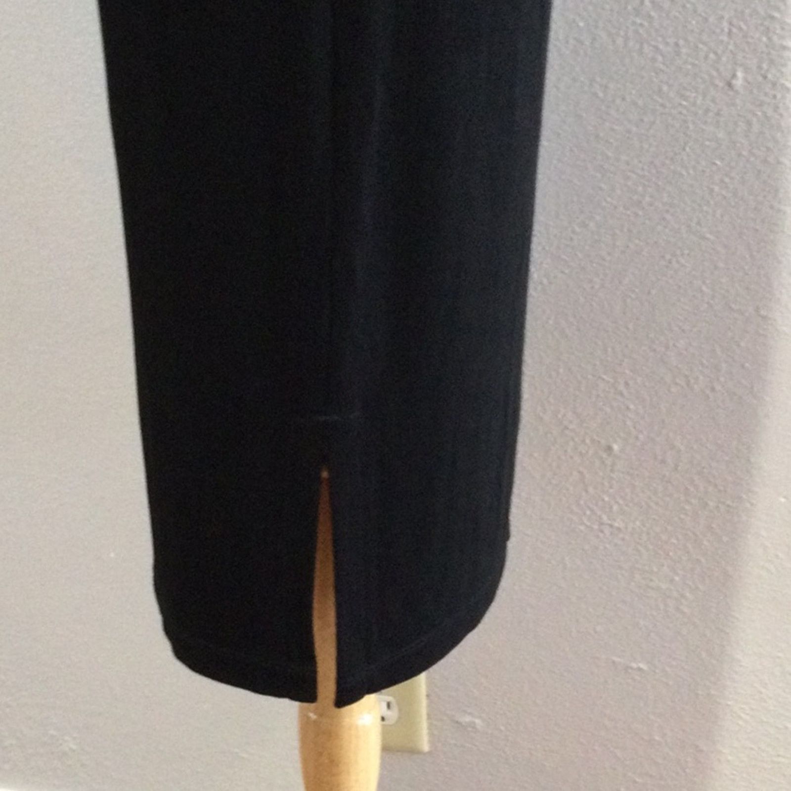 Chicos Chico's Travelers Black Side Split Audrey Skirt 3/XL/16 NWT Size 38" / US 16 / IT 52 - 6 Thumbnail