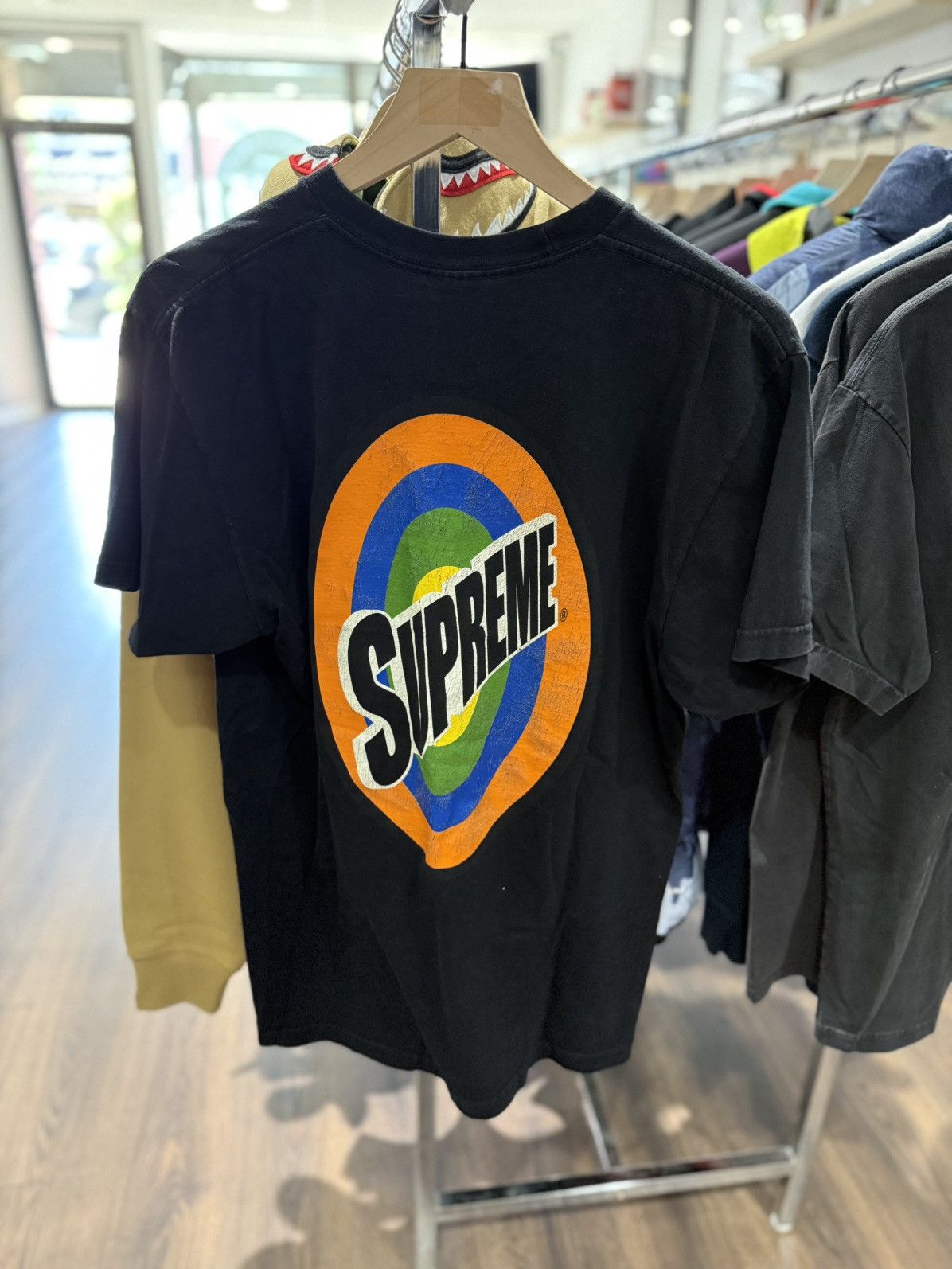 Supreme Supreme SS16 Spin Tee Black Large Made in USA Size US L / EU 52-54 / 3 - 2 Thumbnail