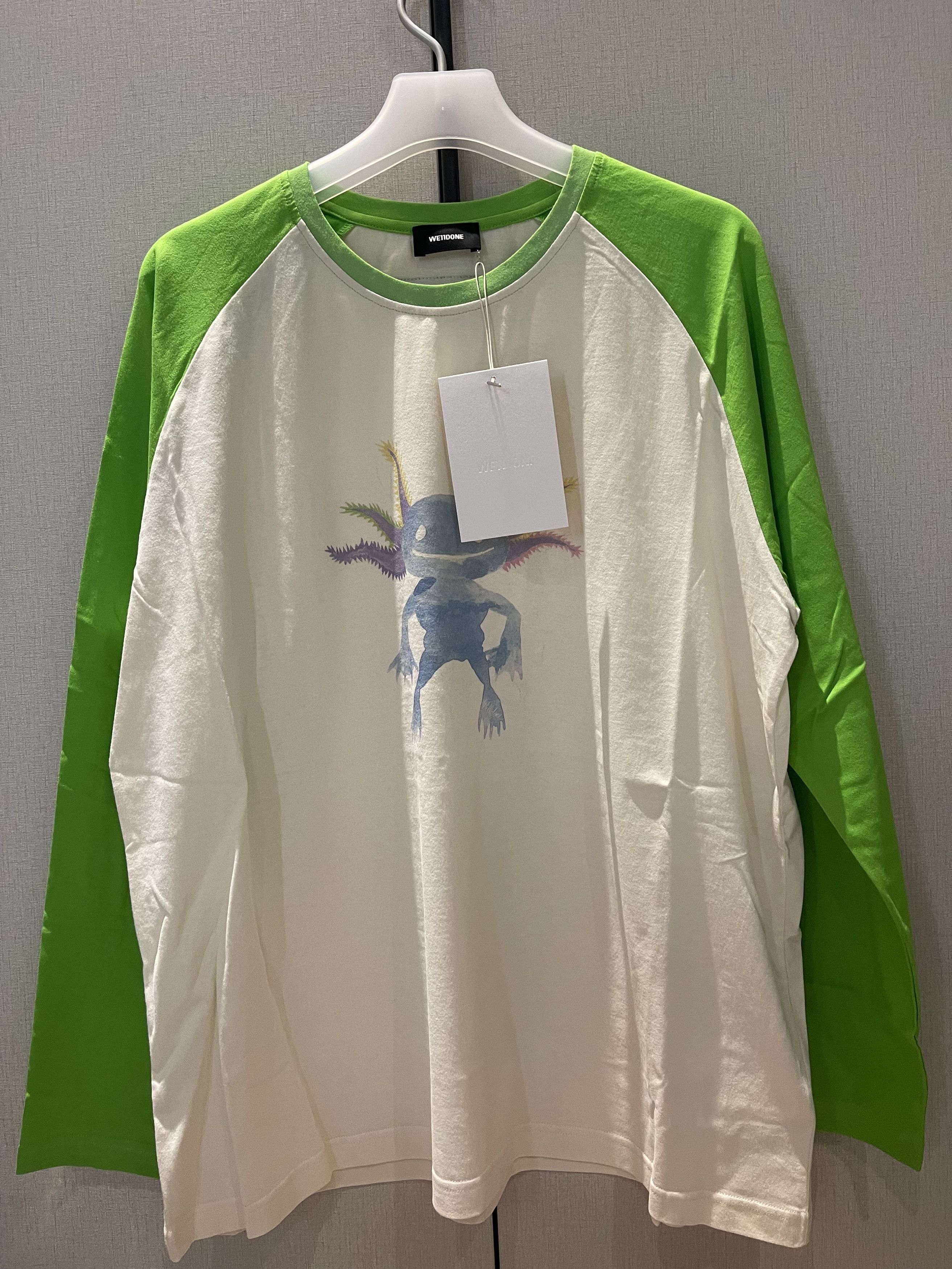 WE11DONE Monster Long Sleeve Raglan T Shirt Size US S / EU 44-46 / 1 - 1 Thumbnail
