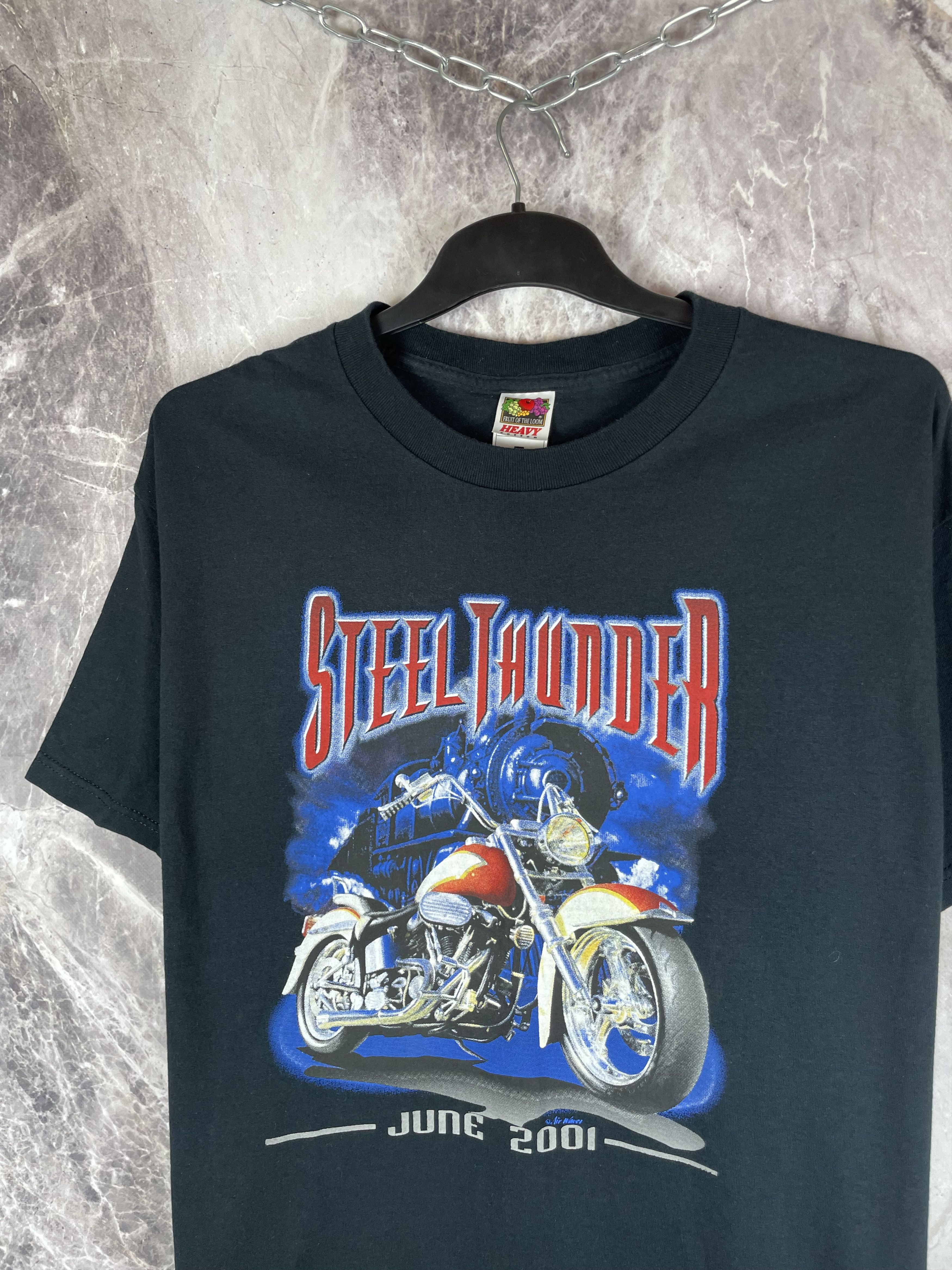 Vintage Steel Thunder Y2K Ride Hard or Stay Home T-shirt Size US XL / EU 56 / 4 - 3 Thumbnail