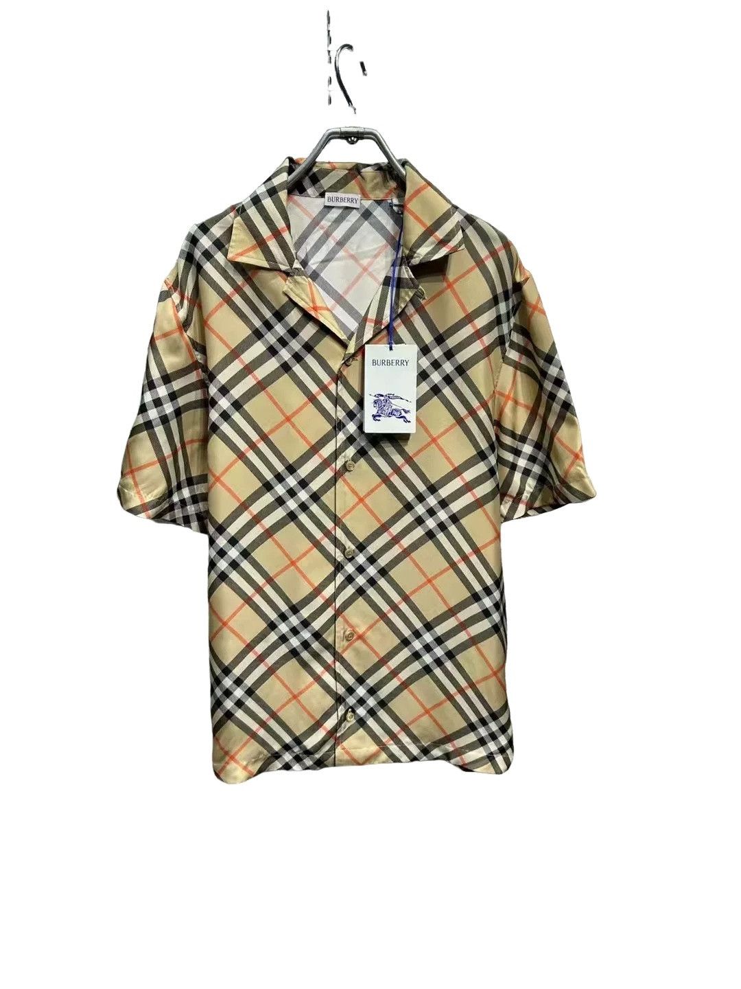 Burberry Burberry Silk Check Short Sleeve Shirt Size M Size US M / EU 48-50 / 2 - 1 Thumbnail