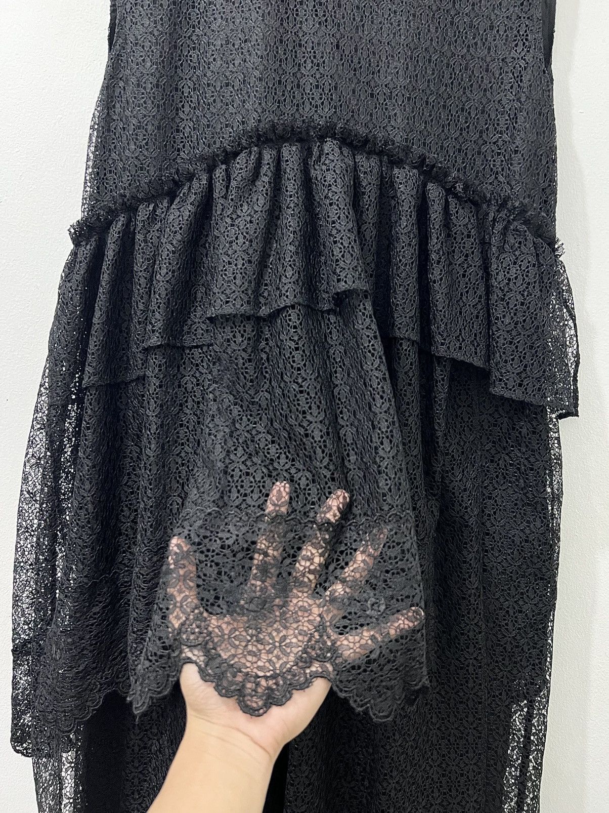 Simone Rocha Simone Rocha - Embellished Crystal Layered Lace Maxi Dress Size S / US 4 / IT 40 - 5 Thumbnail