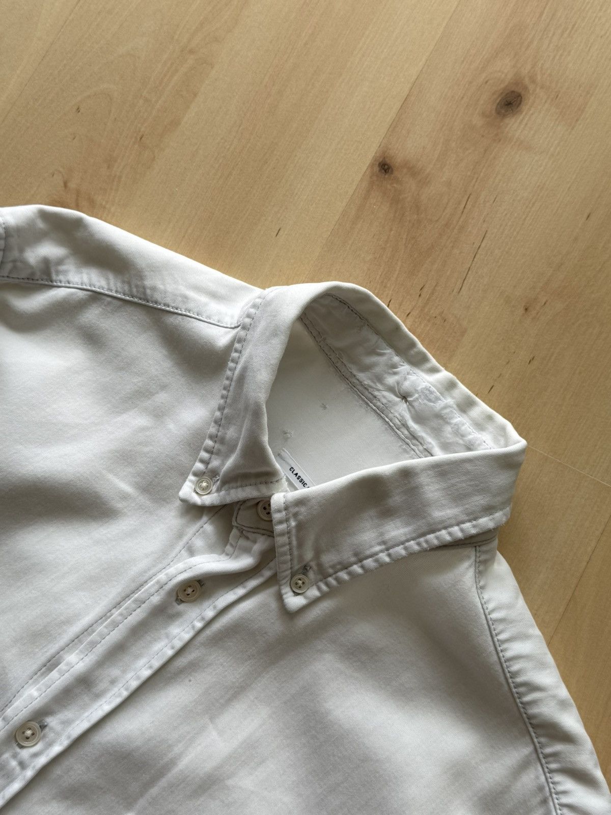 Acne Studios Acne Studios Isherwood den white ls shirt pop classic Size US M / EU 48-50 / 2 - 3 Thumbnail