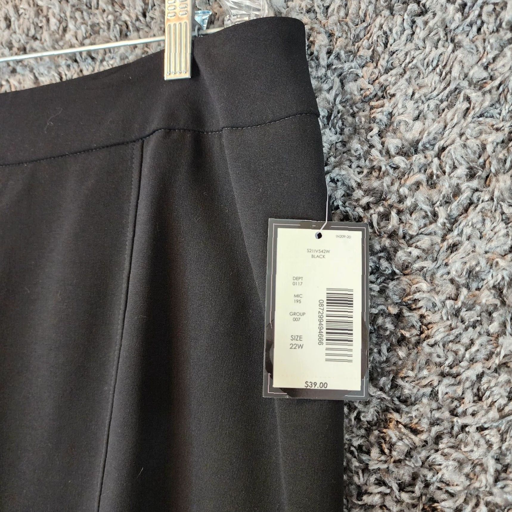 Vintage INVESTMENTS II Womens Skirt A-Line Size 22W Black Long Flowy Ladies Plus Size Size 40" / US 18 - 2 Thumbnail