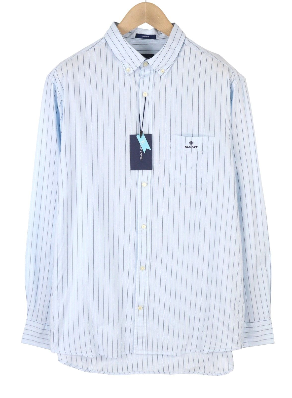 Gant REG OXF STRIPE XL Light Blue Button-Down Shirt 87490 Size US XL / EU 56 / 4 - 1 Thumbnail