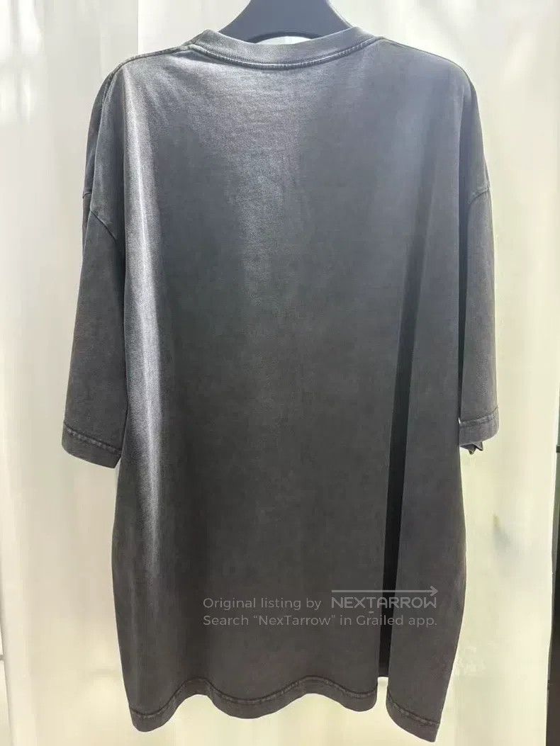 Balenciaga Balenciaga Men's Washed Black Wheat Pattern Short Sleeve Size US L / EU 52-54 / 3 - 2 Thumbnail