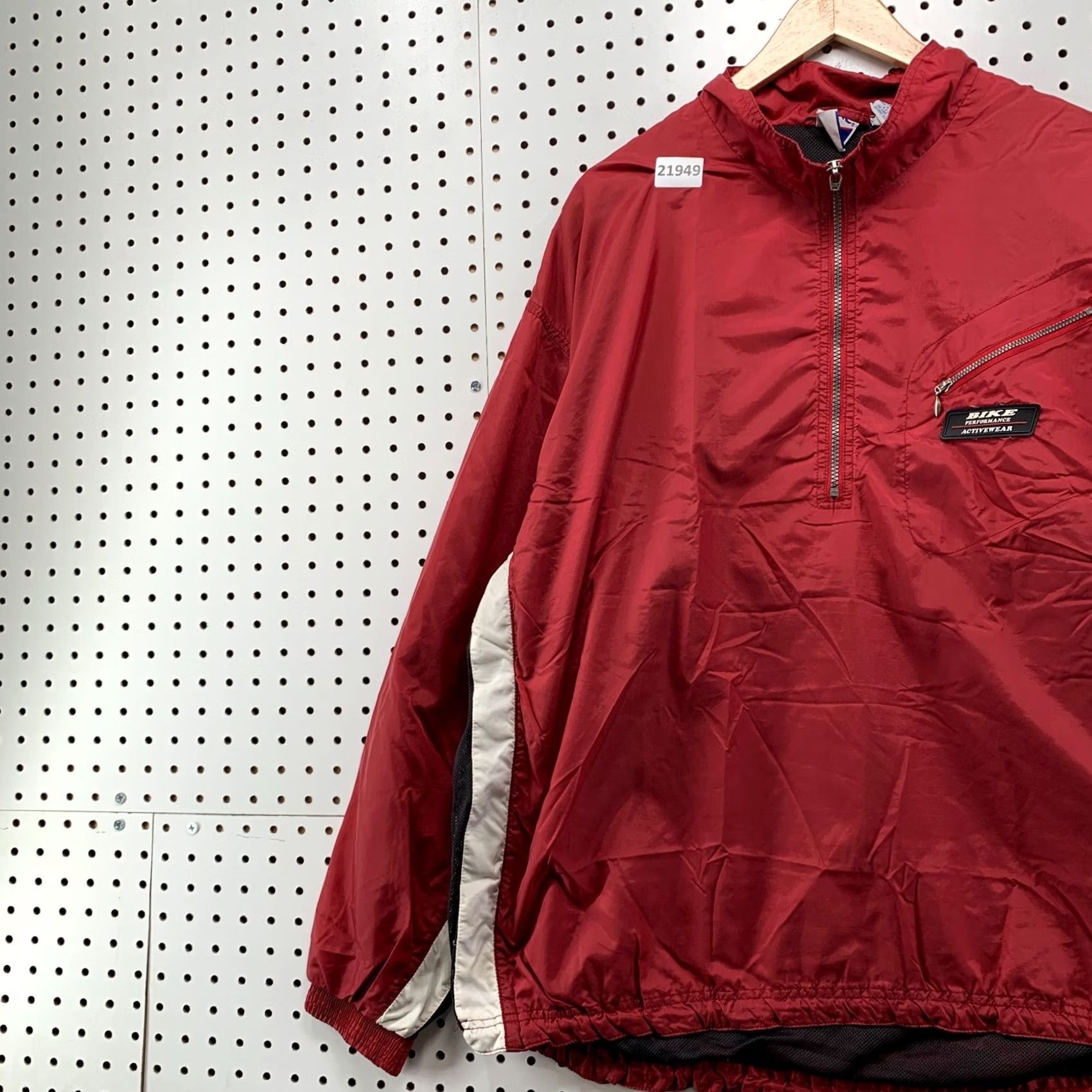 Vintage VINTAGE Bike Hooded Windbreaker Pullover Jacket Red Mens XL Size US XL / EU 56 / 4 - 4 Thumbnail