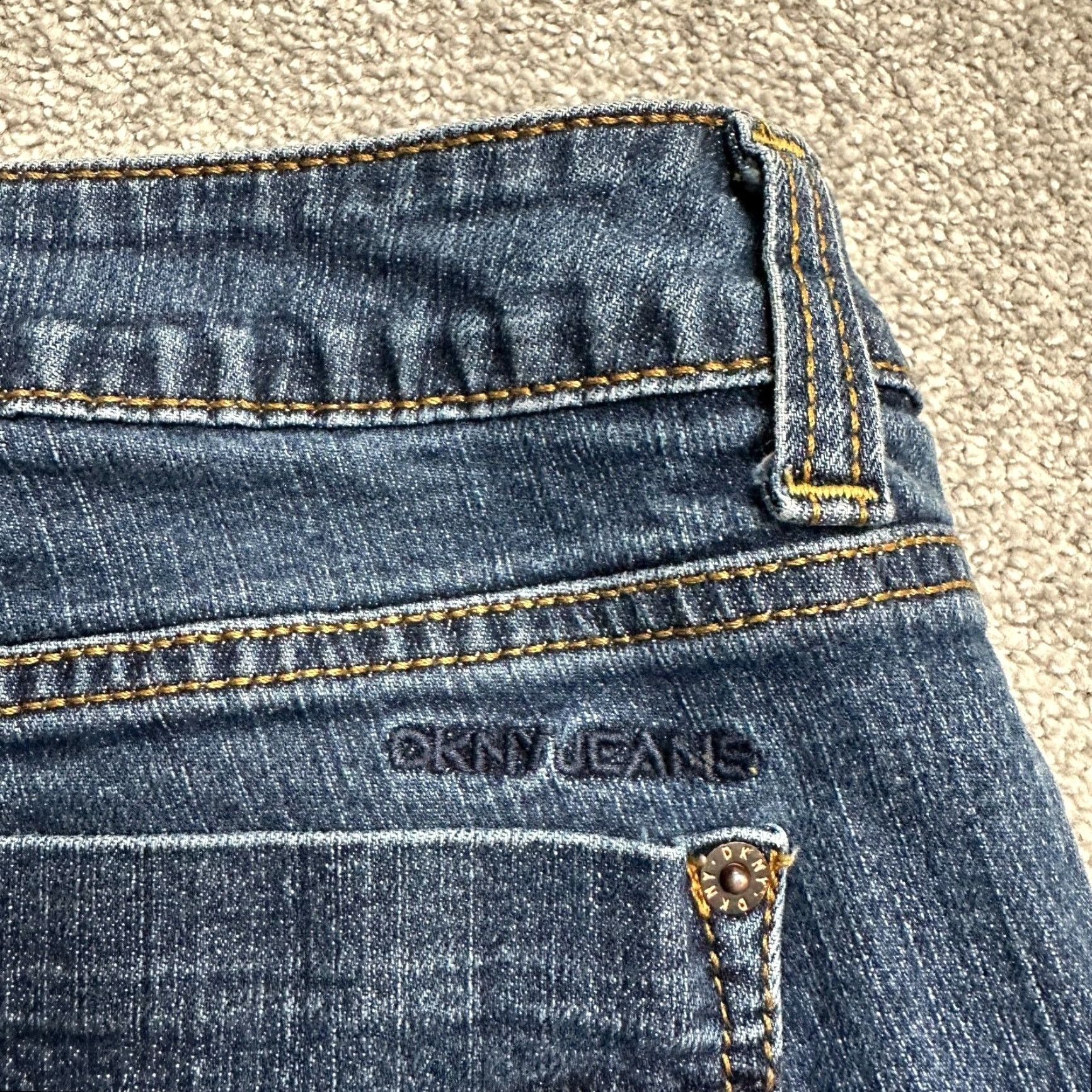 DKNY DKNY Jeans Women Straight Leg Denim Jeans 6 Mid Rise 28x28.5 Blue Dark Wash 5-Pocket Women's Size 28" / US 6 / IT 42 - 5 Thumbnail