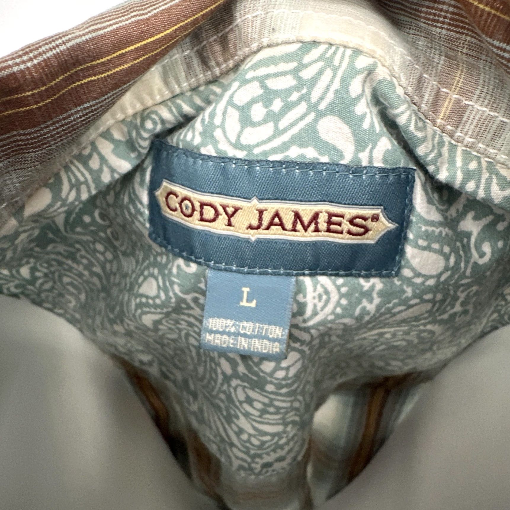 Cody James Cody James Shirt Mens L Brown Plaid Western Short Sleeve Snap Pockets Logo Shirt Size US L / EU 52-54 / 3 - 3 Thumbnail