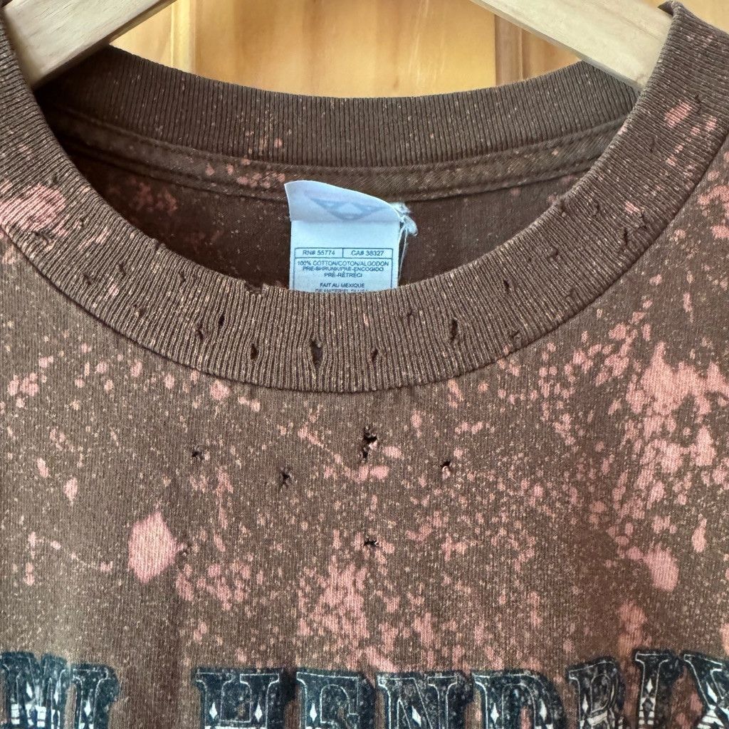 Vintage Vintage Jimi Hendrix distressed custom bleached graphic Tee Size US L / EU 52-54 / 3 - 4 Thumbnail