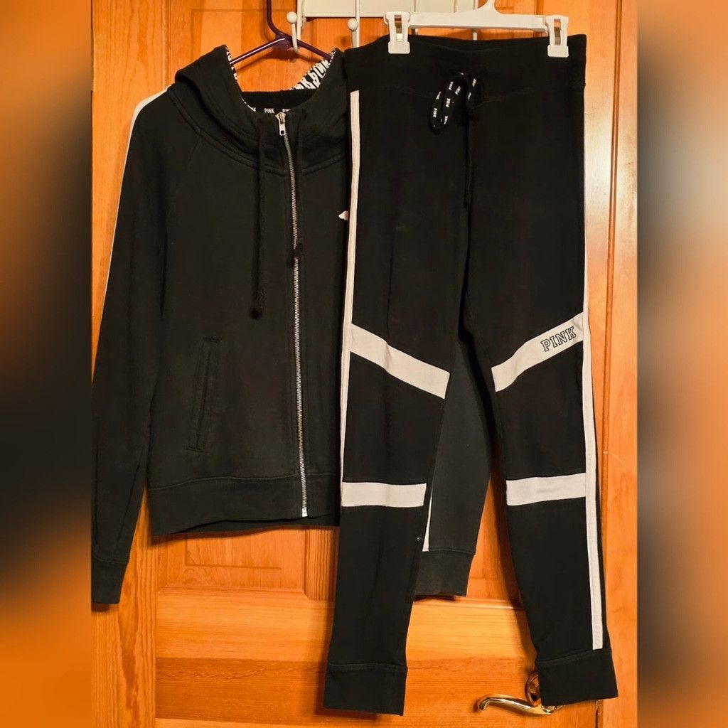 Victoria's Secret ☆RARE☆ PINK Victoria's Secret Black Yoga Hoodie Size L / US 10 / IT 46 - 1 Thumbnail