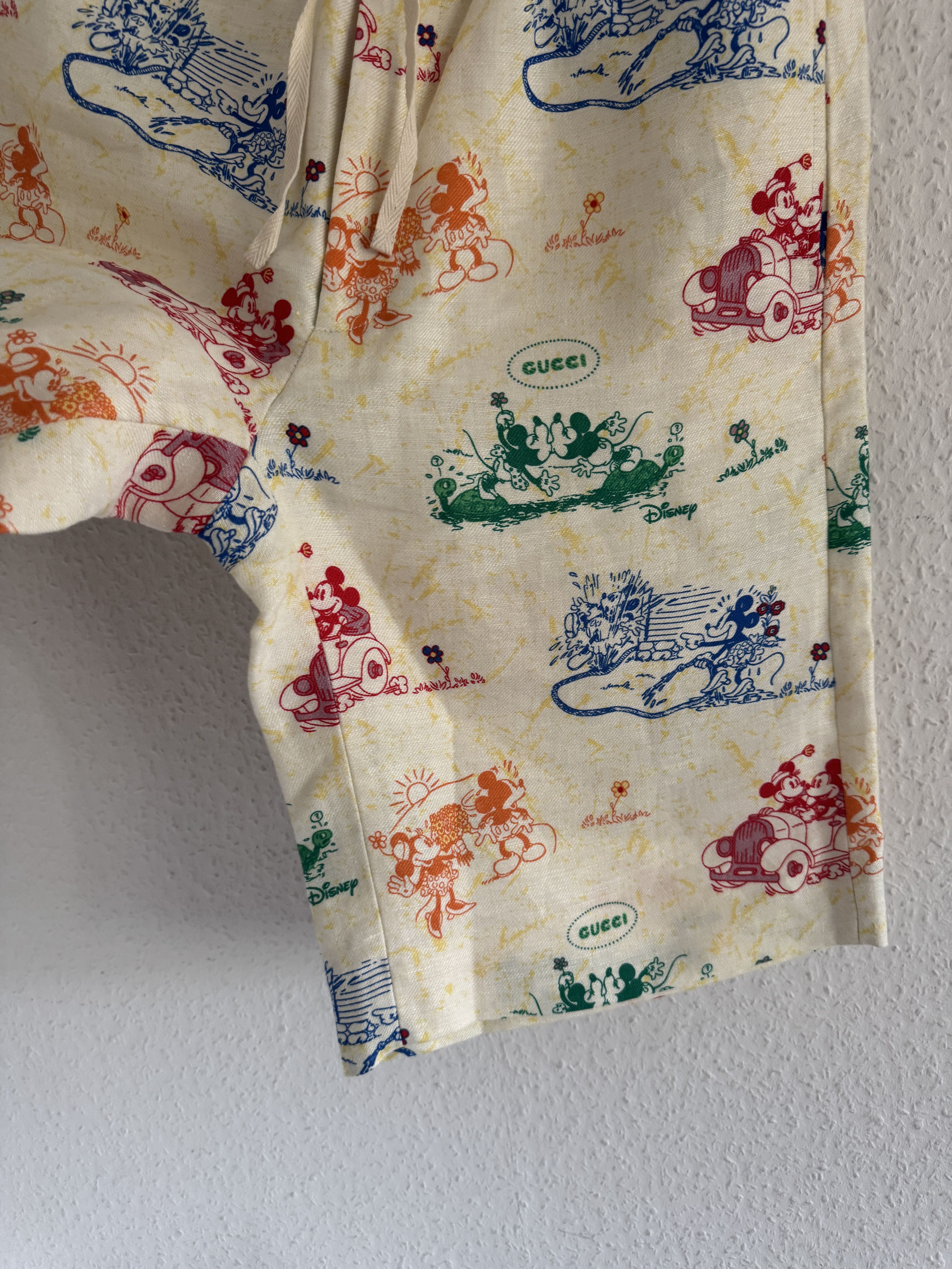 Disney × Gucci Linen Mickey Shorts Size US 30 / EU 46 - 7 Thumbnail