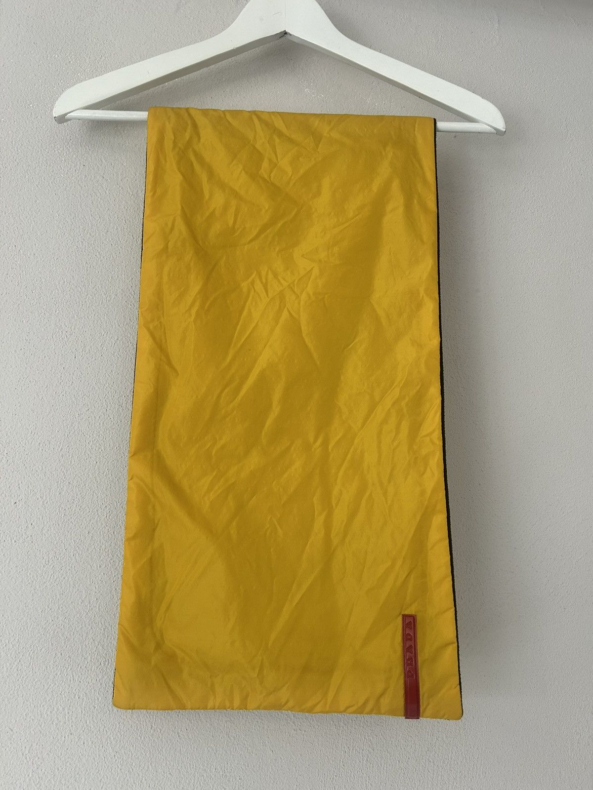 Prada Reversible Prada Scarf in Yellow Nylon and Brown Fleece Size ONE SIZE - 3 Thumbnail