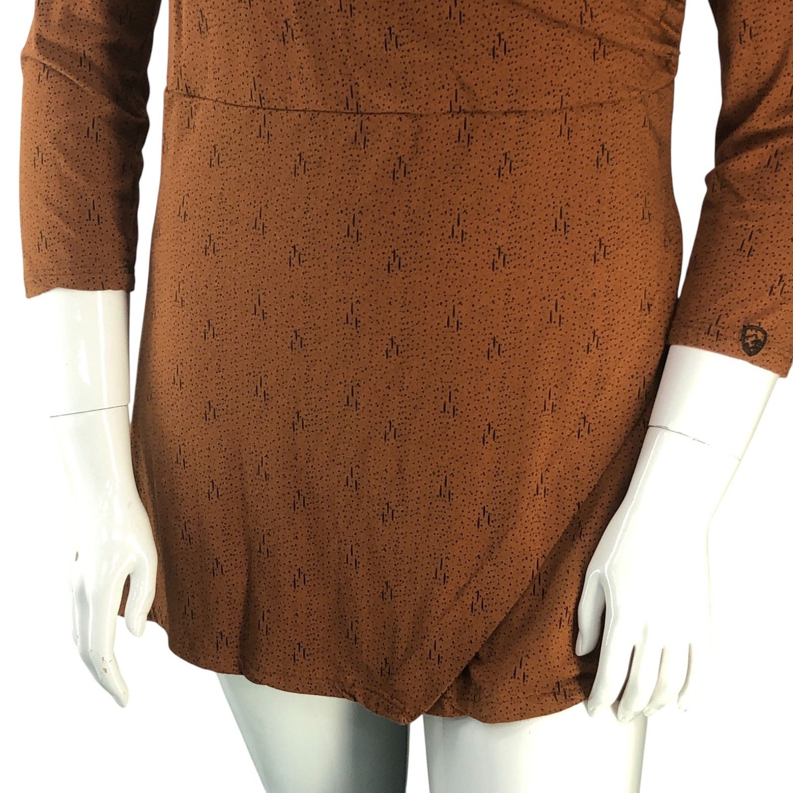 Kuhl Kuhl Size XL Dress Anya Faux Wrap Crossover Neck Copper Size XL / US 12-14 / IT 48-50 - 3 Thumbnail