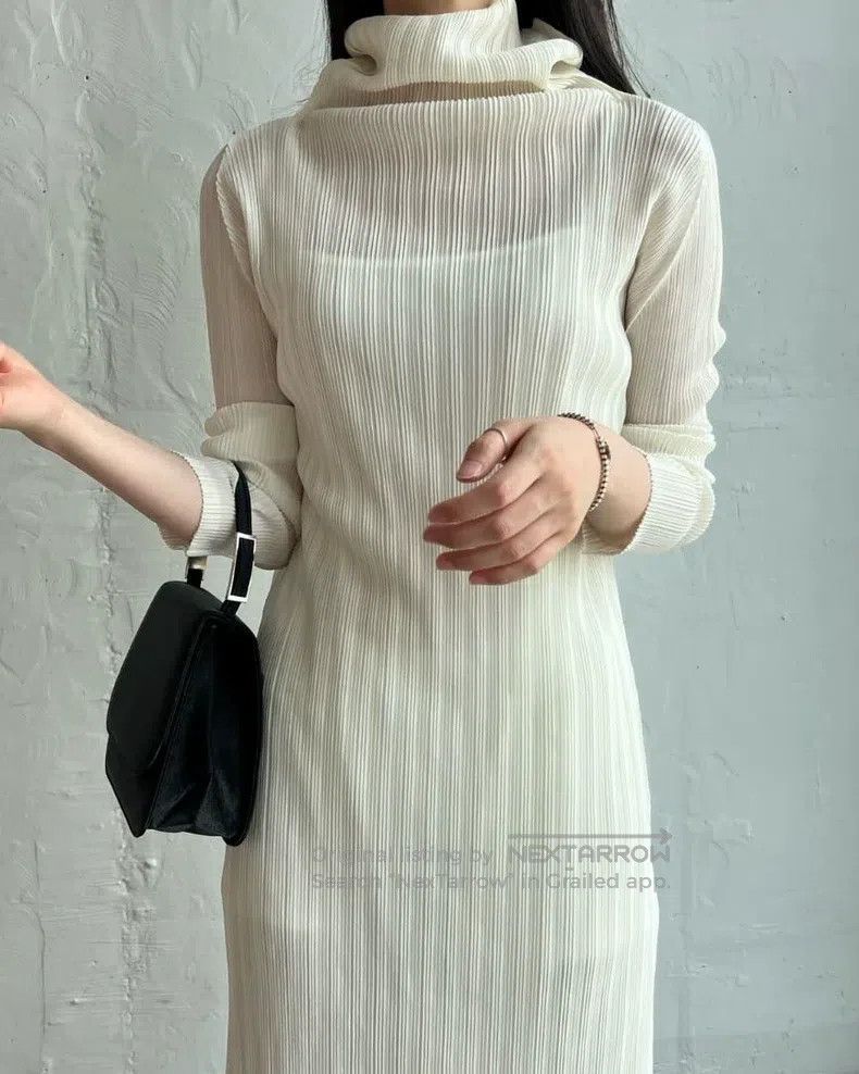 Issey Miyake Issey Miyake White Long Sleeve Top Size L / US 10 / IT 46 - 1 Thumbnail
