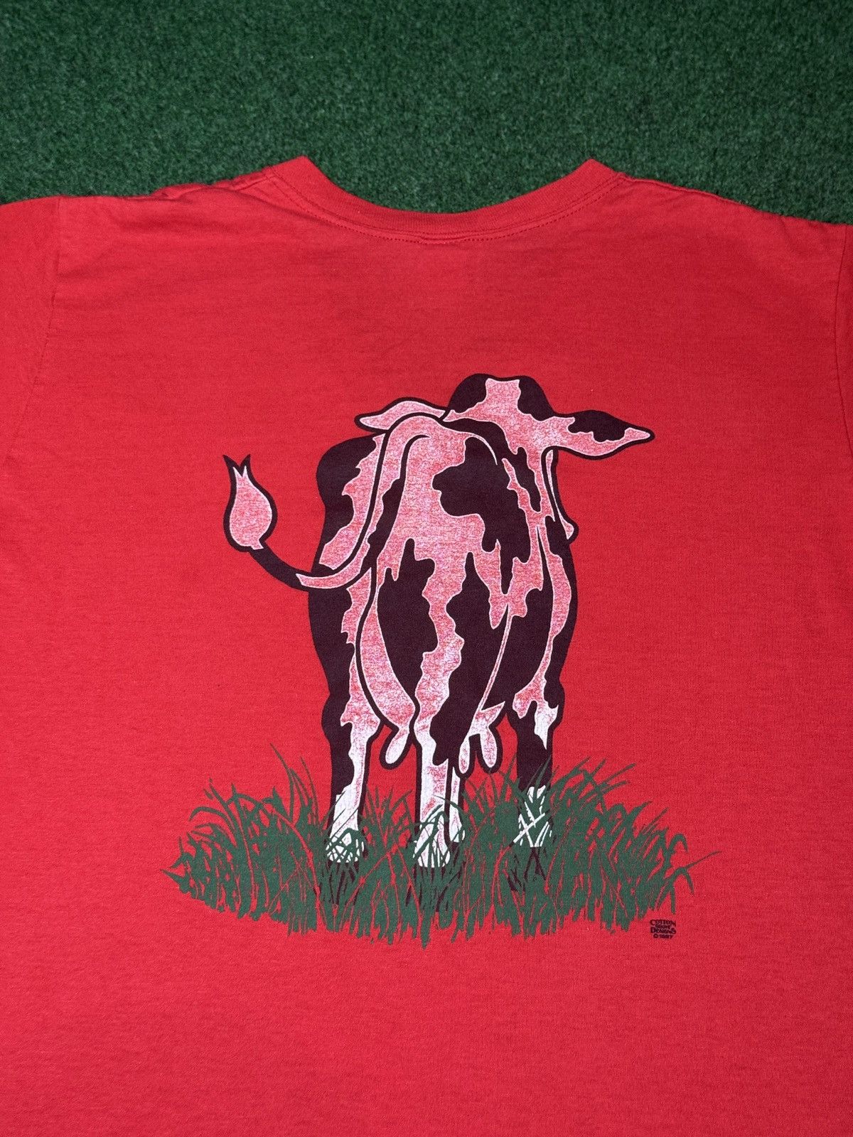 Jerzees Cow Sleep Shirt Nightgown XL Vintage 80s 90s Large Pajama Size L / US 10 / IT 46 - 6 Thumbnail