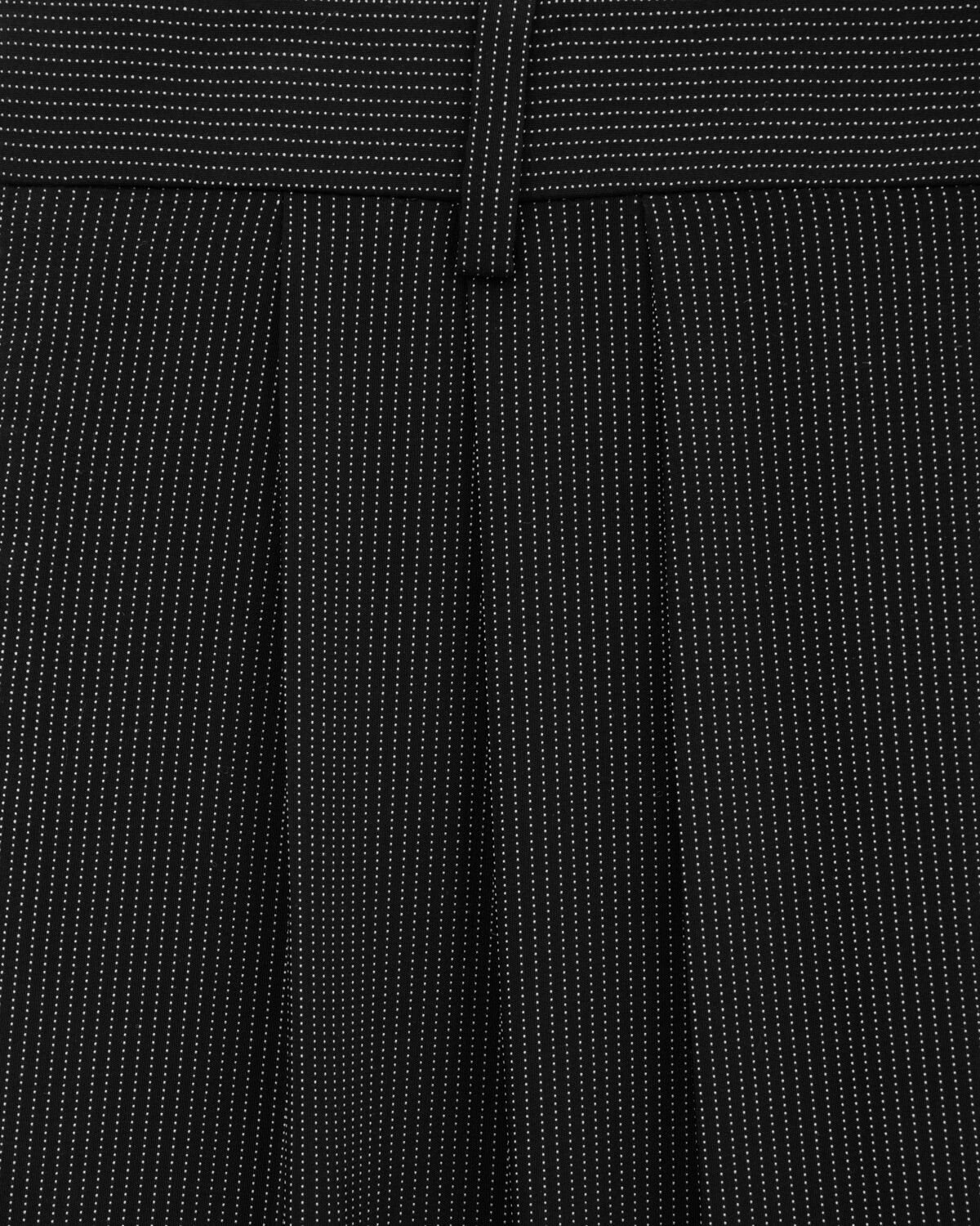 Saint Laurent Paris o1s1wg110126 818291 Baggy Pants in Striped Canvas in Black Size US 30 / EU 46 - 4 Thumbnail