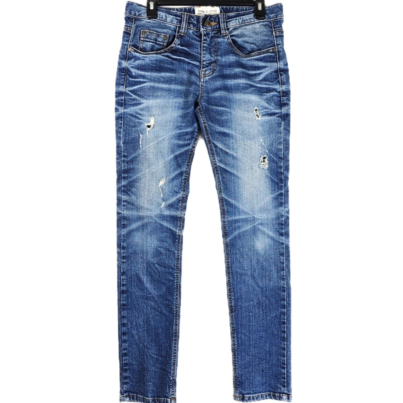 Other DPSR Distressed Skinny Straight Jeans Denim Size Small 31x32 Size US 31 - 1 Thumbnail