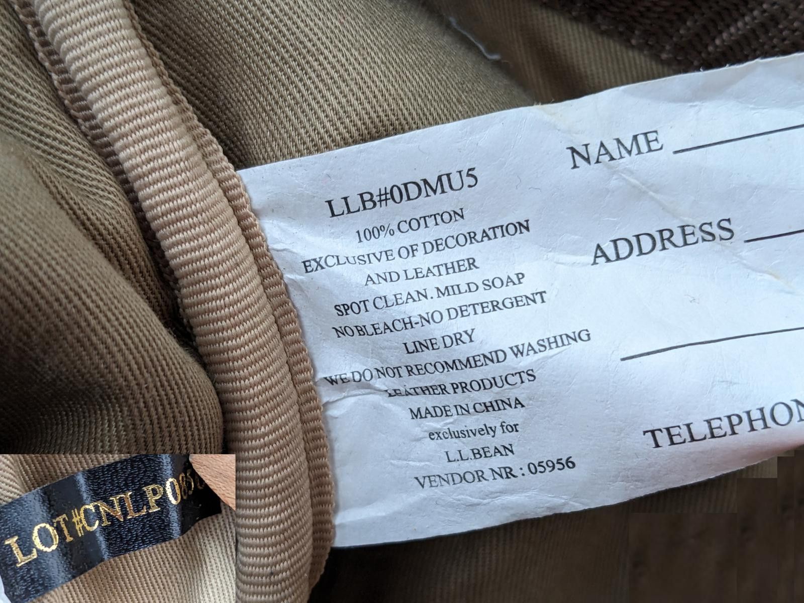 L.L. Bean L.L.Bean Rolling Duffel Bag Brown Canvas 1990 Carry-on China Size ONE SIZE - 13 Thumbnail