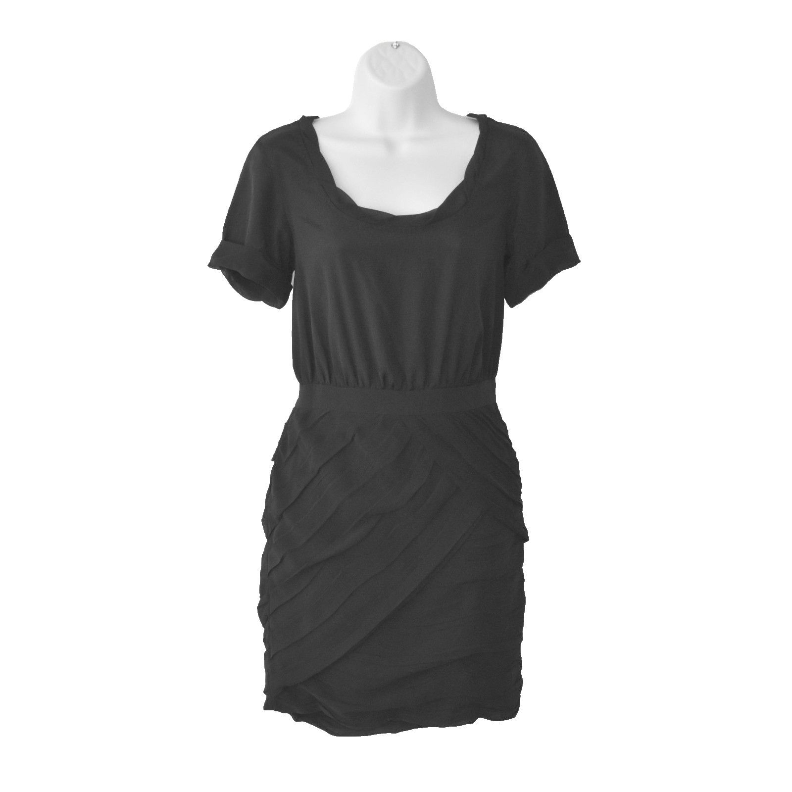 Diane von Furstenberg DIANE VON FURSTENBERG Celia Black Twisted Chiffon Dress Sz 4 Size S / US 4 / IT 40 - 2 Thumbnail