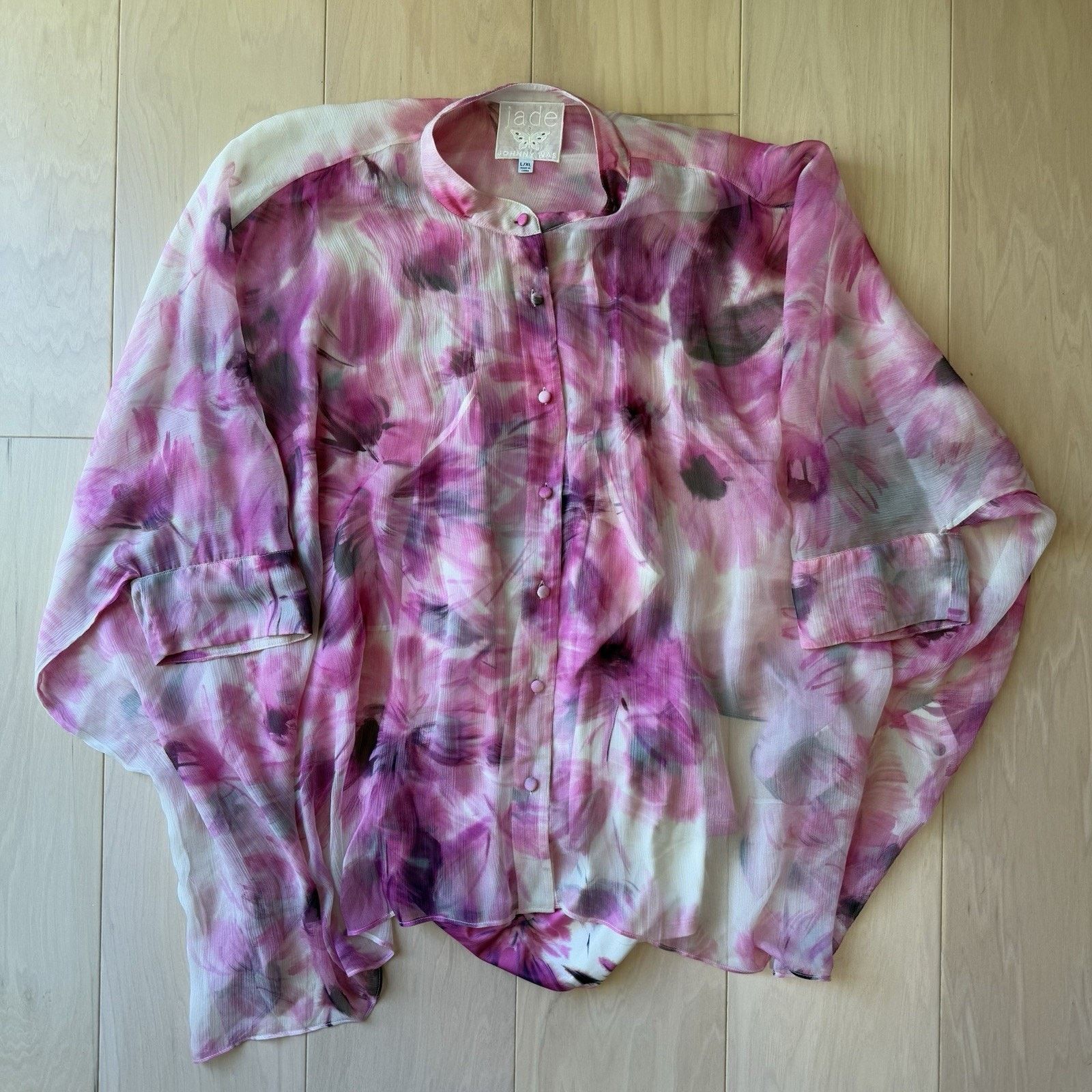 Johnny Was Johnny Was Katia Floral Silk Blouse Women's L/XL Multicolor Size L / US 10 / IT 46 - 2 Thumbnail