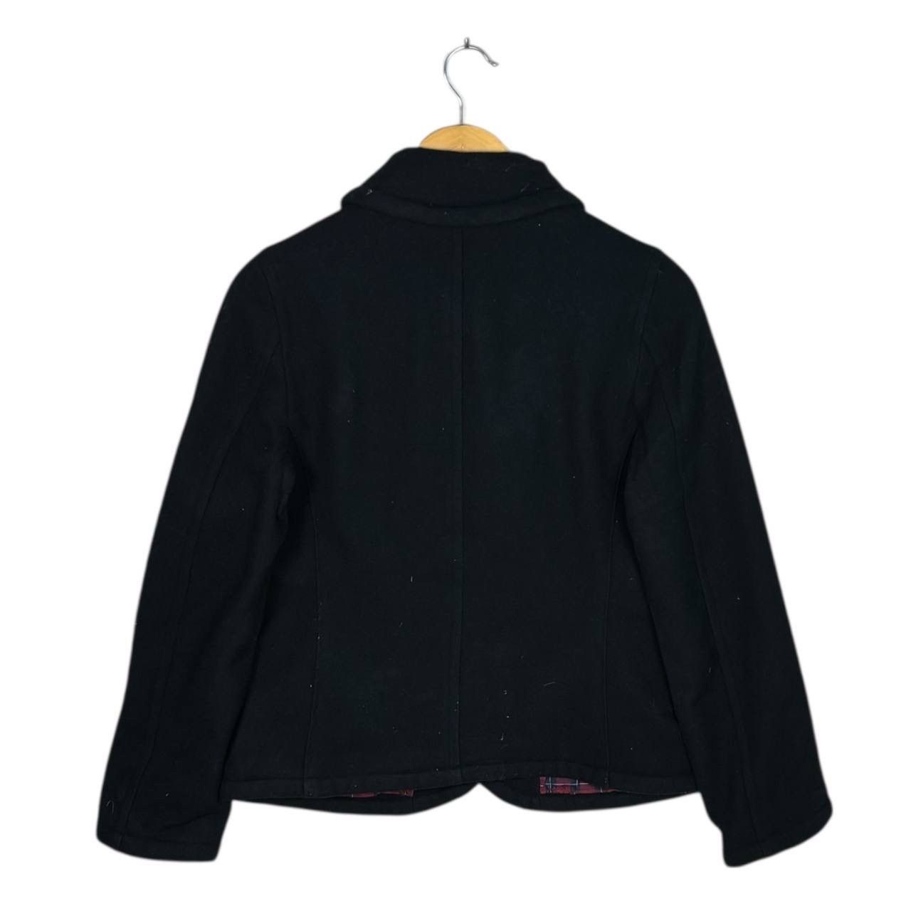 Frapbois FRAPBOIS Archival Wool Asymmetric Peacoat Jacket Black Sz 1 Size S / US 4 / IT 40 - 2 Thumbnail