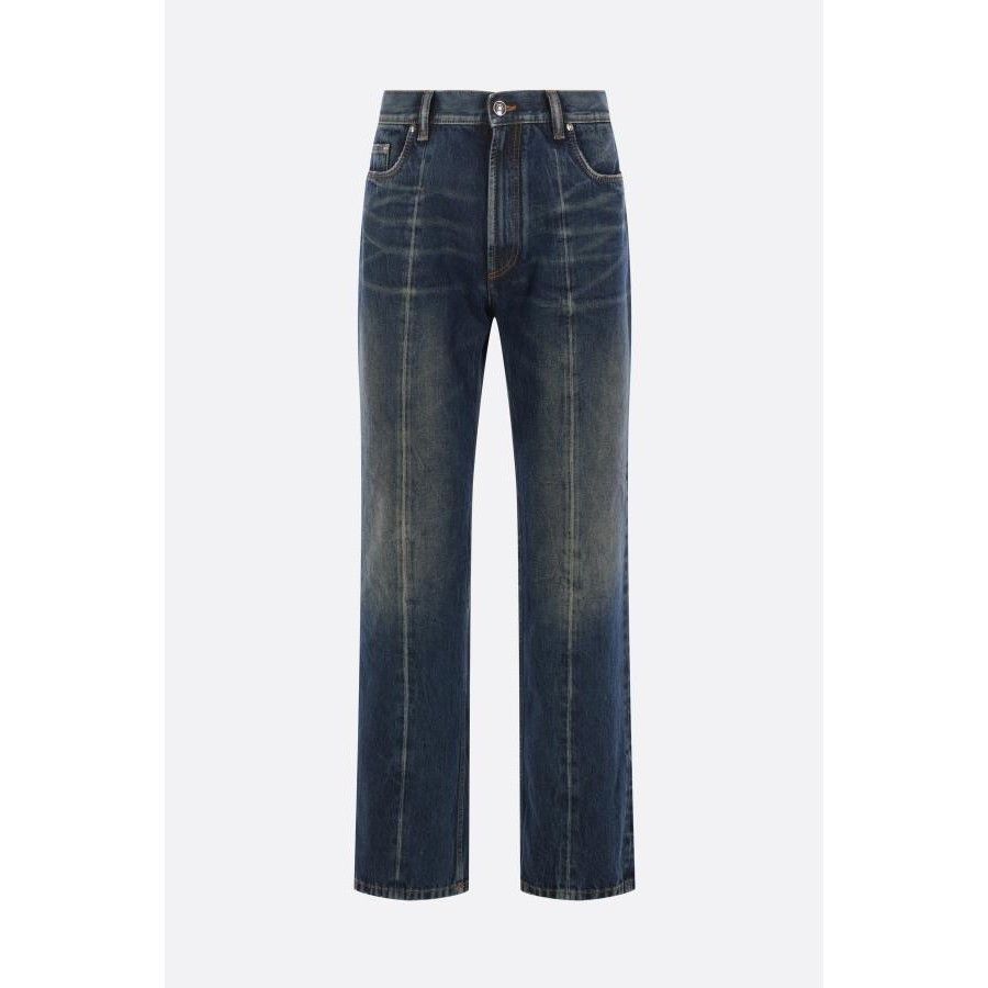 Versace VERSACE Blue Distressed Straight Leg Denim Jeans New & Authe Size US 32 / EU 48 - 1 Thumbnail