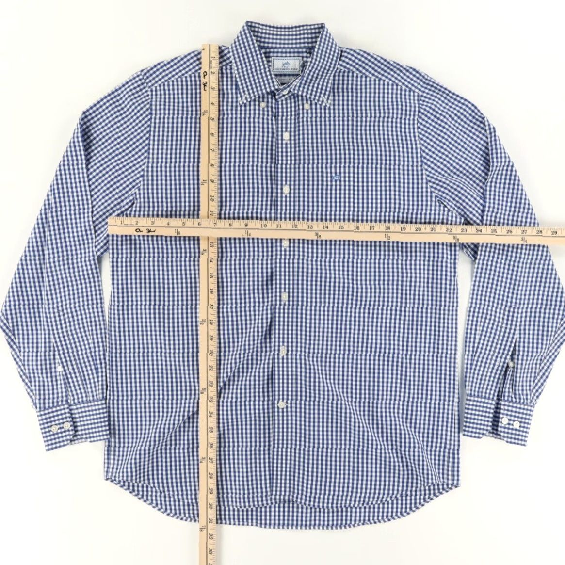 Southern Tide Southern Tide Shirt Blue L Mens Button Down Poplin Check Classic Fit Long Sleeve Size US L / EU 52-54 / 3 - 3 Thumbnail