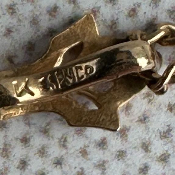 Other 14K Gold Esposito Jewelry Co.Pendant Necklace with Green Gla Size ONE SIZE - 12 Thumbnail