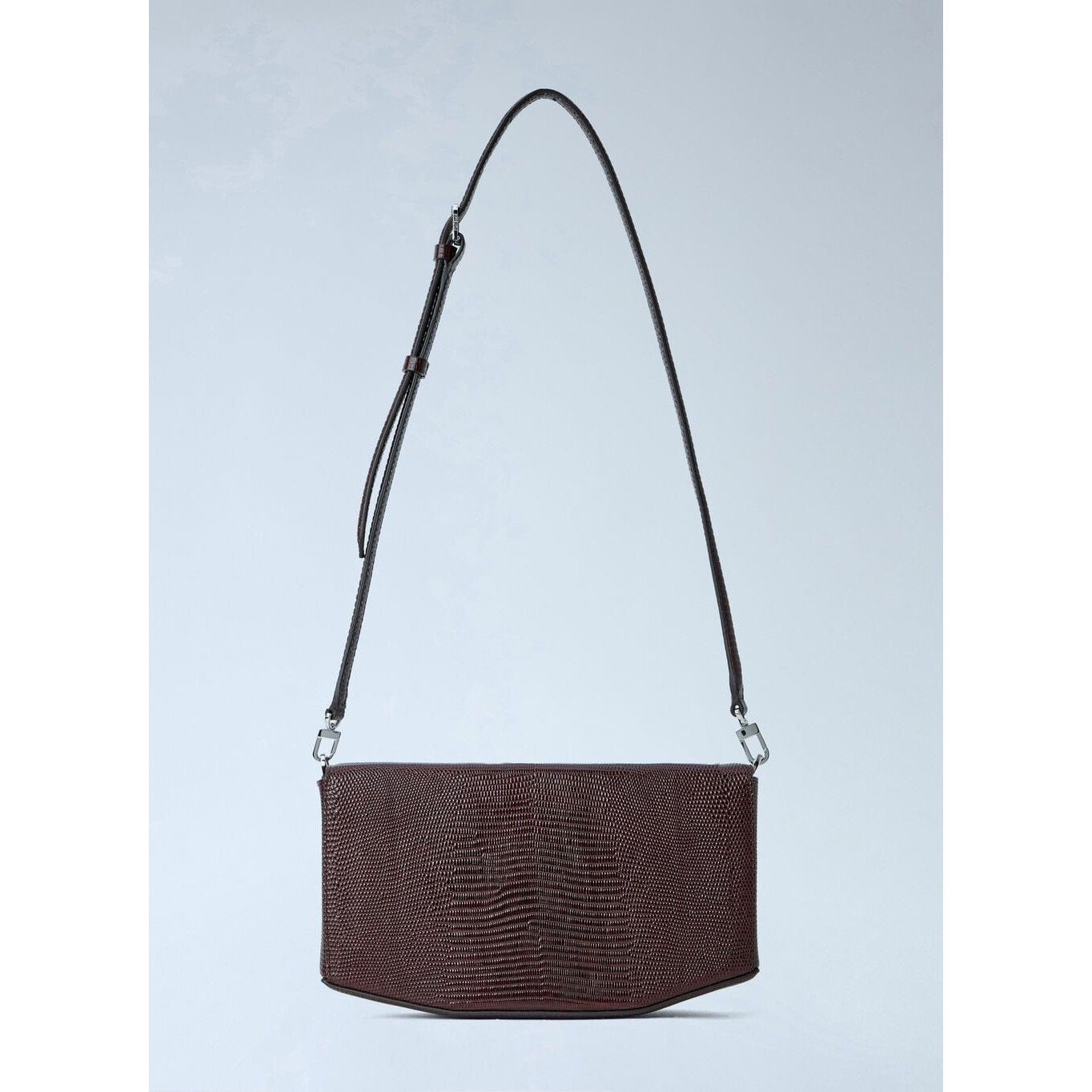Toteme TOTEME Clip Brown Embossed Leather Shoulder Bag New & Authen Size ONE SIZE - 2 Thumbnail