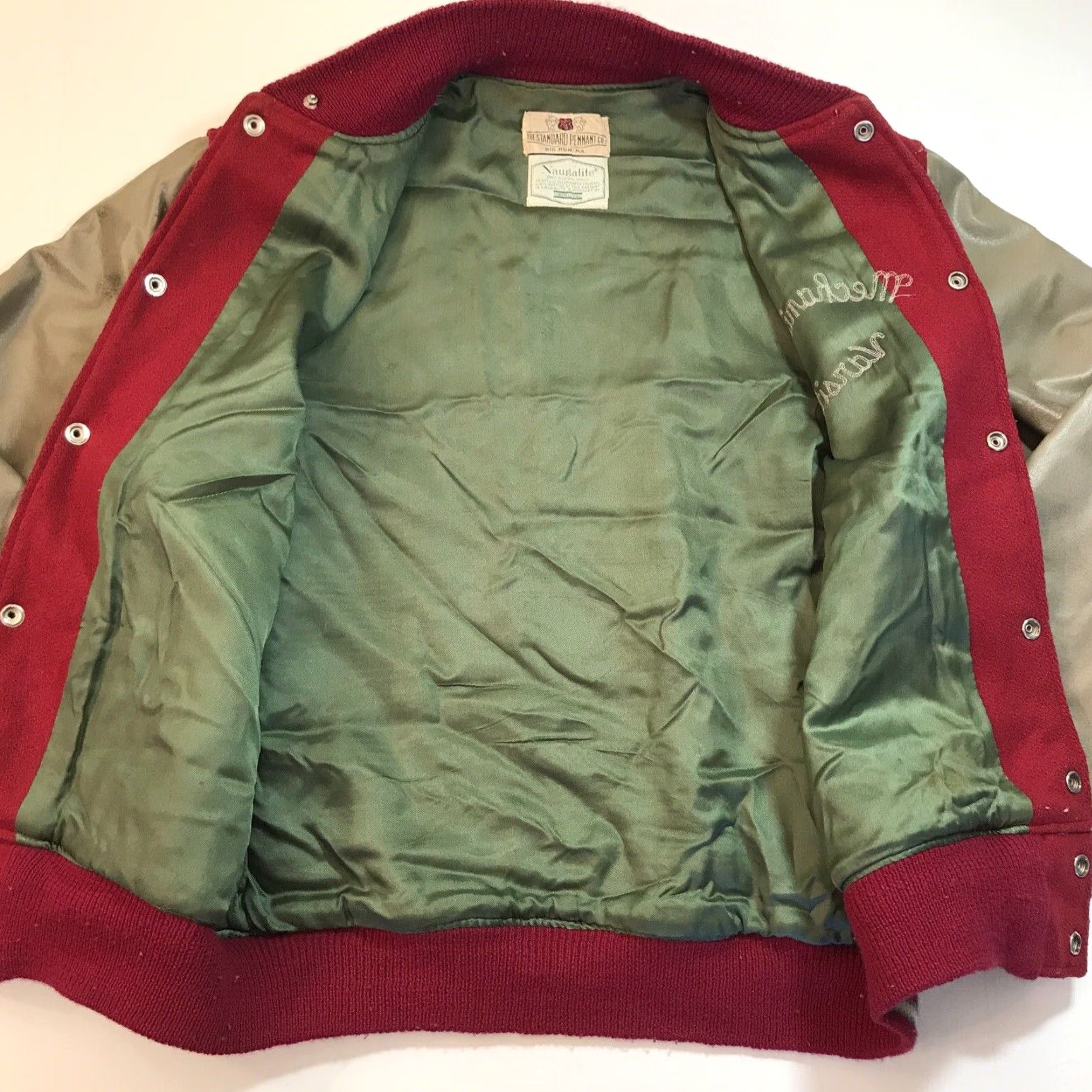 Vintage VINTAGE Naugalite Varsity Jacket Wool Letterman 42 XL Red Blue – Classic College preppy athletic jacket Mens Size US XS / EU 42 / 0 - 5 Thumbnail